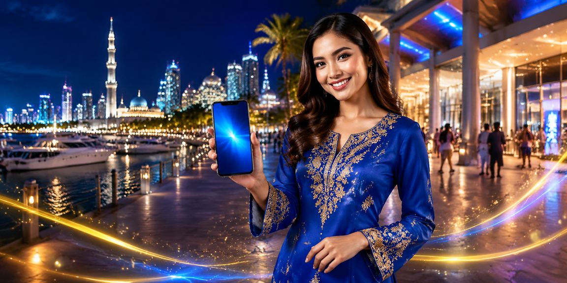 Pengguna di Terengganu mendaftar akaun nk250 dan mendapat bonus sambil memakai baju kurung